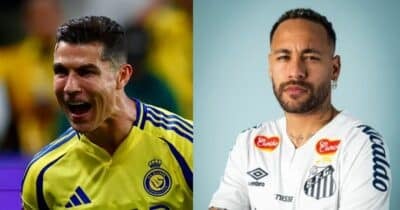 Cristiano Ronaldo e Neymar no Fluminense - Foto Reprodução Internet