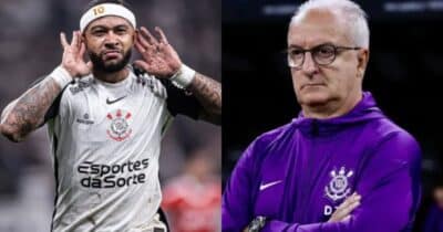 Depay arma ADEUS por calote milionário do Corinthians de Dorival (Foto: Montagem/TV Foco)