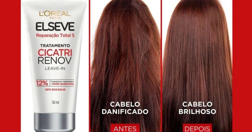 O Elseve Cicatri Renov trata e restaura até o último fio (Foto Reprodução/L'Oréal)