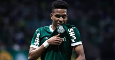 Estevão no Palmeiras (Foto: Fabio Giannelli/AGIF)