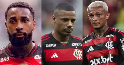 Flamengo Gerson fora, De La Cruz e Wesley decididos (Foto: Montagem/TV Foco)