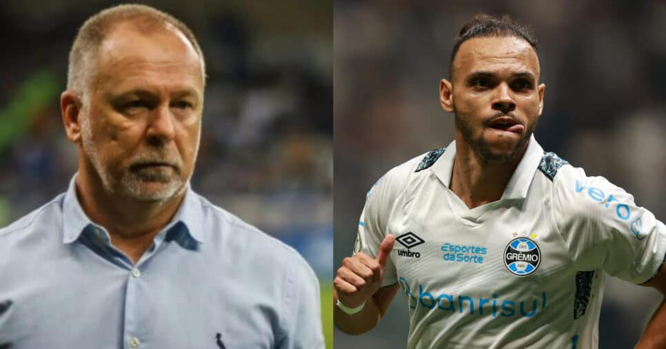 Braithwaite tem decisão de adeus no Grêmio para voltar à Europa (Foto: Reprodução/Montagem TV Foco)