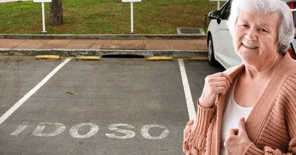 Estacionamento garantido para idosos em Vitória (Foto: Reprodução) 