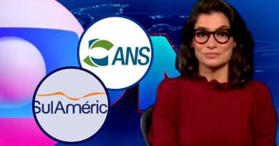 Renata Vasconcellos expõe proibição da ANS  que afeta os planos de saúde (Foto Reprodução/Montagem/Lennita/Tv Foco/Canva)