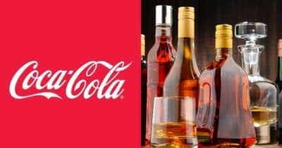 Logo Coca-Cola e bebidas alcoólicas