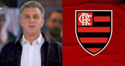 Huck paralisa Domingão ao vivo e dá recado inacreditável ao Flamengo - Foto: Montagem