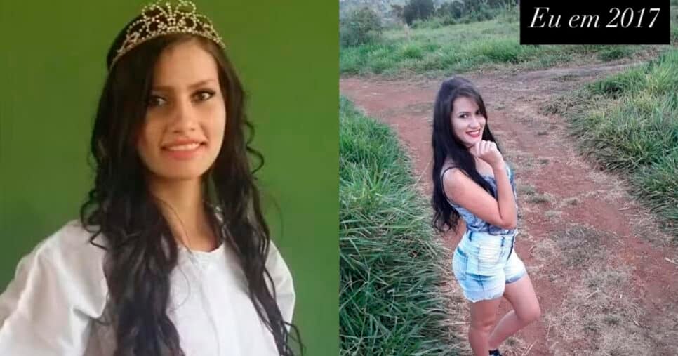 Mulher de Amado Batista antigamente  (Foto: Reprodução) 