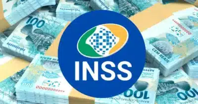 Notas de cem reais e logo do INSS (Fotos: Reproduções / Canva / Internet)