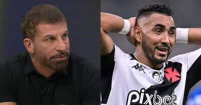 Diniz em êxtase: Pedrinho quer substituto de Payet no Vasco (Foto: Reprodução/Montagem TV Foco)