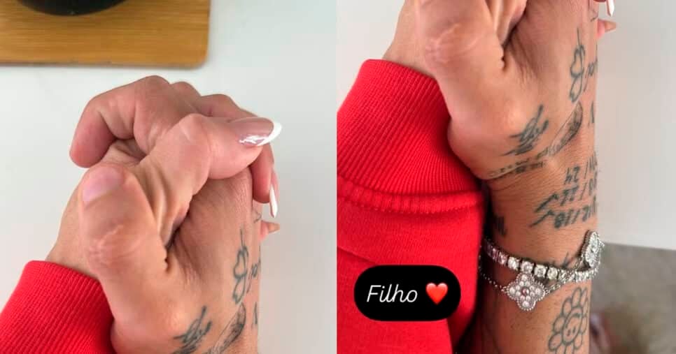 Poliana Rocha posta foto com o filho, Zé Felipe, após separação dele com Virgínia (Foto: Reprodução) 