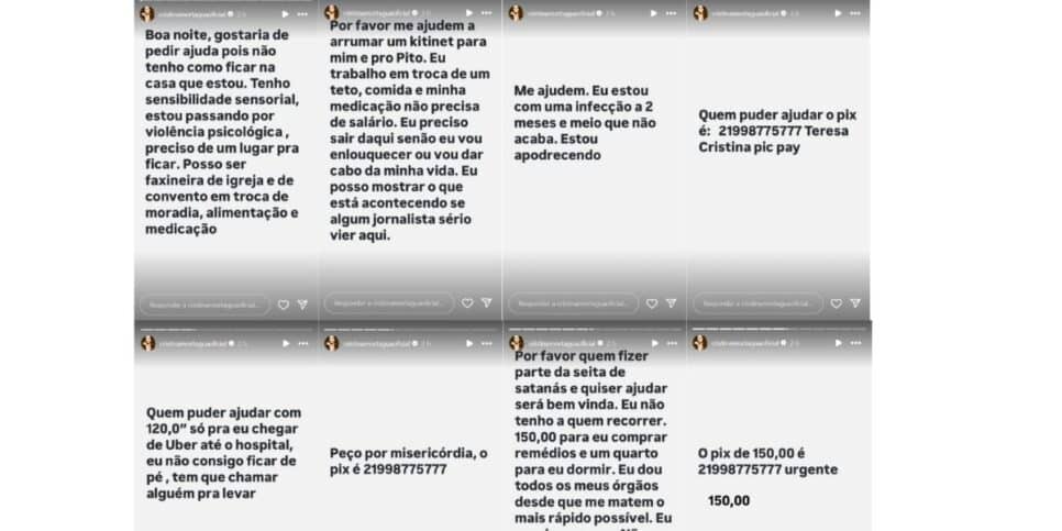 Publicações de Cristina Mortágua (Foto: Reprodução / Instagram)