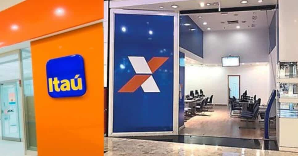 Grand Shopping Fortaleza conta com uma agência do Itaú e outra da CAIXA (Foto Reprodução/Montagem/Facebook)