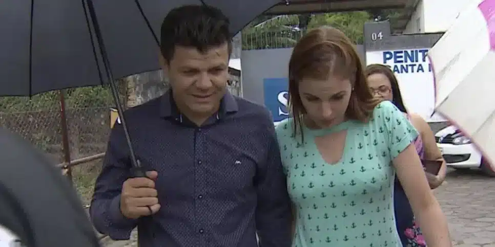 Felipe Zecchini Muniz e Suzane Von Richthofen (Foto: Reprodução/TV Vanguarda)