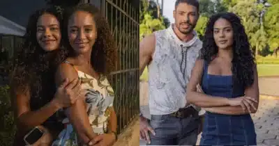 Taís Araújo, Bella Campos e Cauã (Foto: Reprodução)