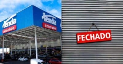 Tenda Atacado e loja fechada (Fotos: Reproduções / Internet / Canva)