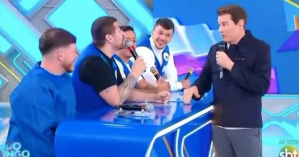 Time dos homens no Passa ou Repassa - Foto; Montagem