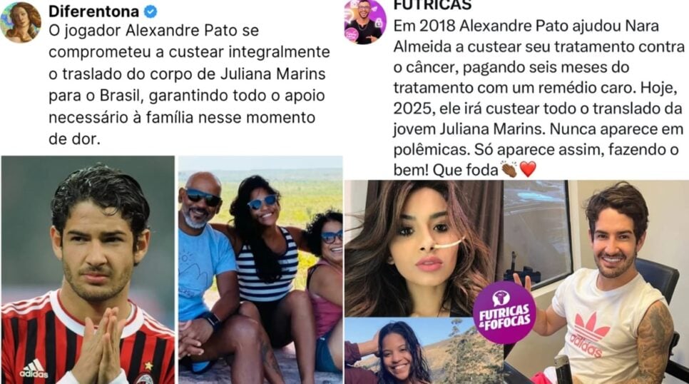 Perfis anunciam mobilização solidária de Pato e relembram outra atitude nobre (Foto: Reprodução/ Instagram)