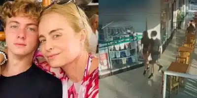 Filho de Angélica foi flagrado em shopping acompanhado (Foto: Reprodução)