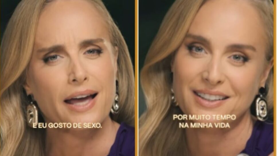 Apresentadora olha pra câmera do seu programa e abre o jogo (Foto: Reprodução/ YouTube, GNT/ Montagem)