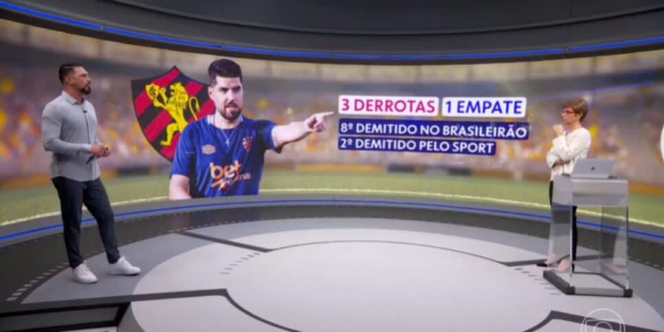 António Oliveira demitido do Sport (Reprodução: Globo)