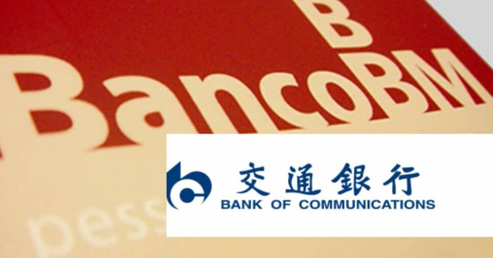 Bank of Communications, um dos maiores bancos da China, comprou o Banco BBM.