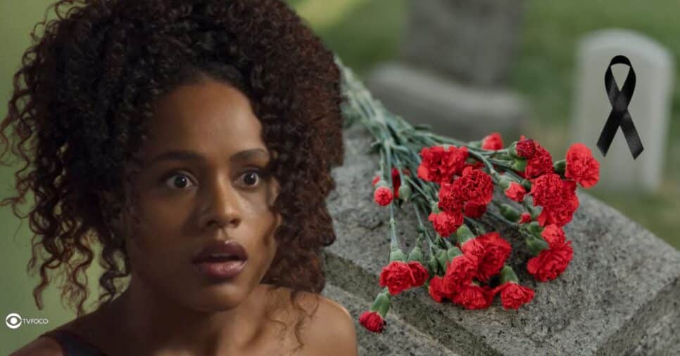 Beatriz em Garota do Momento e cemitério (Foto: Reprodução / Globo / Montagem TV Foco)