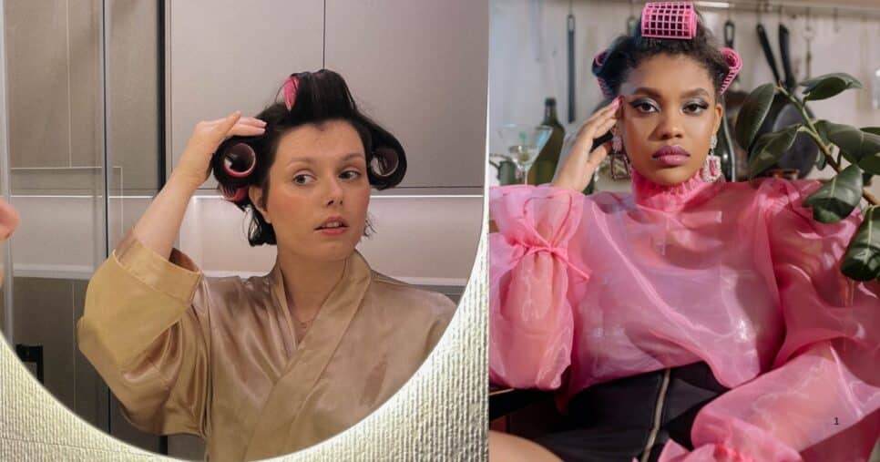Mulheres de bobs para ondulações e cachos (Foto Reprodução/Montagem/Lennita/Tv Foco/Canva)