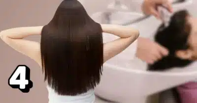 Mulher com cabelo liso após progressiva natural (Foto: Reprodução / Globo / Montagem TV Foco)