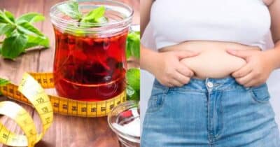 Chá emagrecedor aspira gordura e deixa barriga trincada - Foto: Montagem
