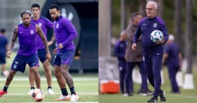 Dorival e elenco do Corinthians - Montagem / TV FOCO