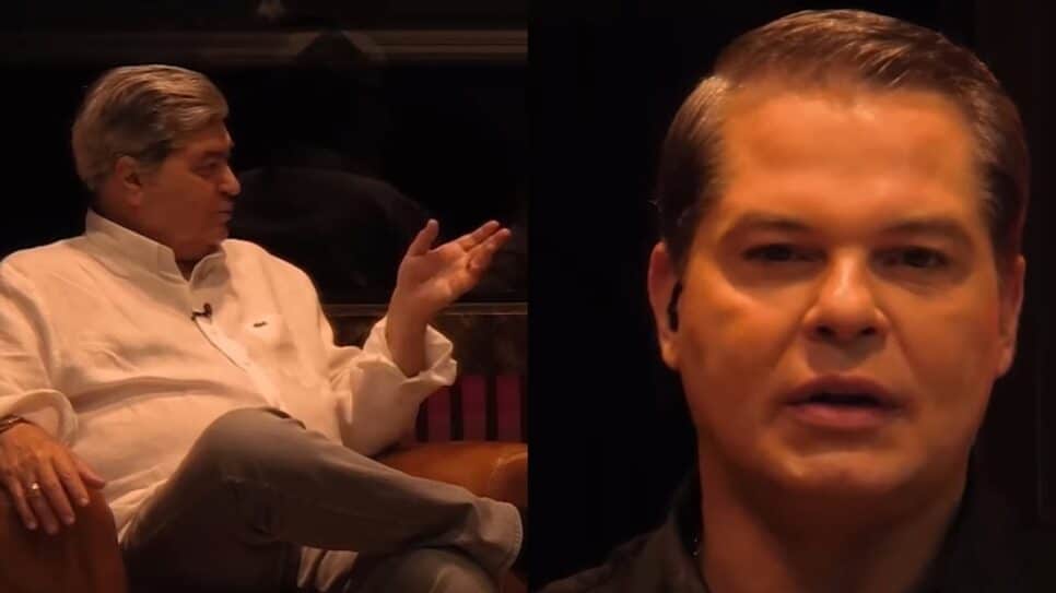 Pai elogia o filho, Vicente Datena (Foto: Reprodução/ DTV/ Dfrente/ Montagem)