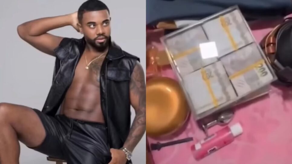 Davi Brito mostra vídeo com dinheiro falso sem comentar do plugue anal e lubrificante na mala (Foto: Reprodução/ Instagram)