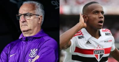 Chapéu no Corinthians: Tricolor quer tirar Helinho de Dorival Jr (Foto: Reprodução/Montagem TV Foco)