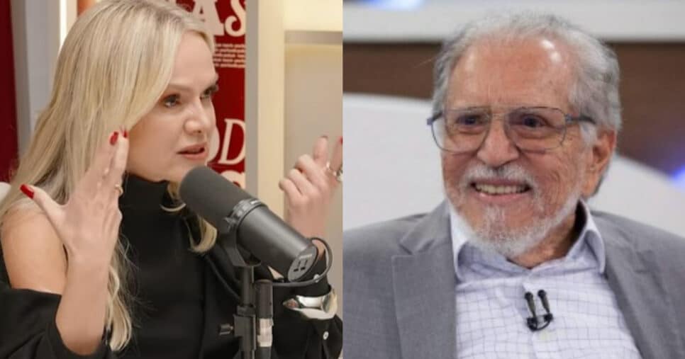 Eliana, apresentadora da Globo, fala sobre momento com Carlos Alberto, do SBT (Foto: Reprodução/Montagem TV Foco)