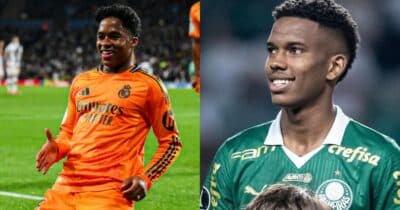 Endrick, ex-Palmeiras, tem retorno anunciado ao Brasil para substituir Estêvão - Montagem / TV FOCO