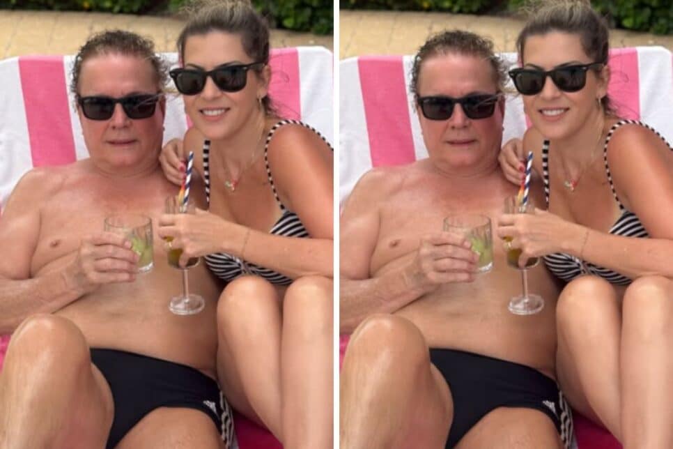 Fábio Jr surgiu de sunga ao lado de seu grande amor, Fernanda Pascucci (Foto: Reprodução/ Instagram)
