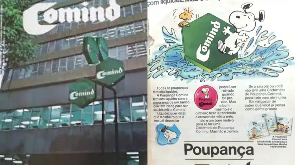 Banco Comind focado na poupança e com publicidade cara (Foto: Reprodução/ Internet/ Montagem)