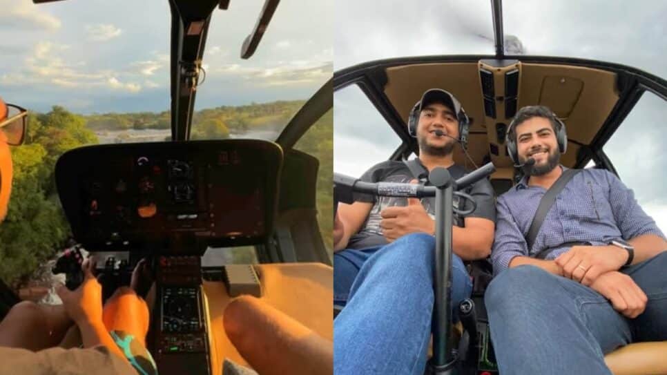 Juliano pilota helicóptero e tem licença para isso (Foto: Reprodução/ Instagram/ Montagem)