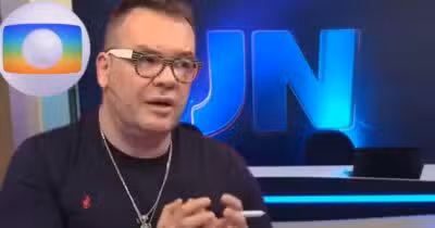 Felipeh Campos perde o chão com revelação sobre âncora do JN (Foto: Reprodução/ Globo/ YouTube/ Montagem)