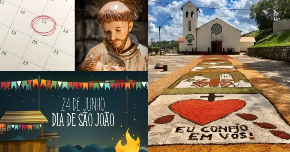 Junho irá contar com 3 feriados municipais (Foto Reprodução/Montagem/Lennita/Canva/Tv Foco)