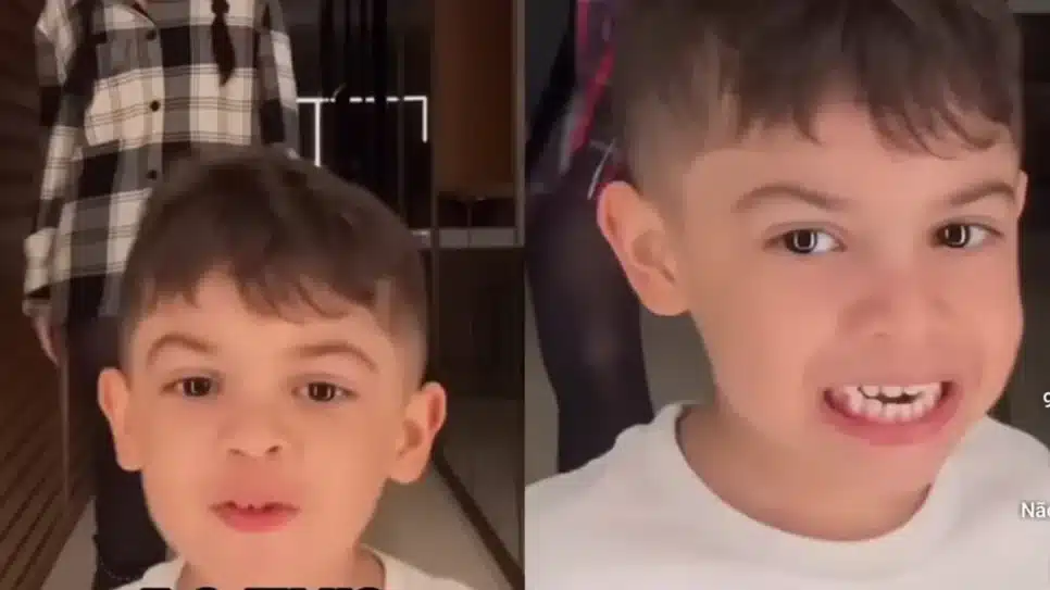 Léo, filho da cantora Marília Mendonça com Murilo Huff, aos 5 aninhos (Foto: Reprodução/ YouTube/ Montagem)