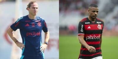 Filipe Luís chora com De La Cruz fora e desfecho de outro craque no Flamengo (Reprodução: Gilvan de Souza)