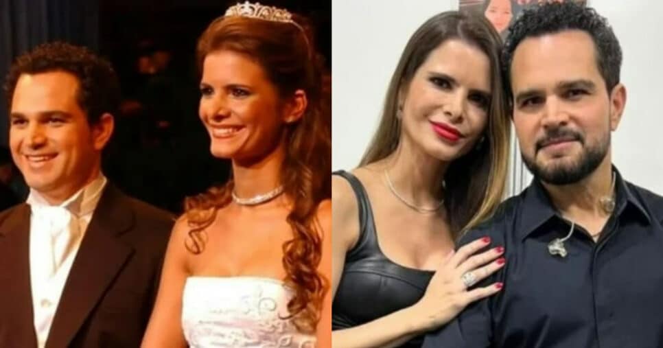 Flávia Fonseca ao lado de seu marido, o cantor sertanejo e irmão de Zezé (Foto: Reprodução/Montagem TV Foco)