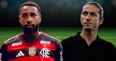 Gerson e Filipe Luís (Foto: Reprodução / Flamengo / Montagem TV Foco)
