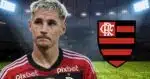 Guillermo Varela e logo do Flamengo (Foto: Reprodução / FFC / Montagem TV Foco)