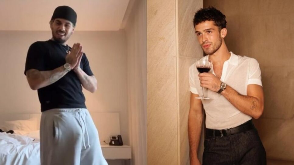 Filhos de Leonardo interagem sobre a exibição do volume da parte íntima do irmão em vídeo (Foto: Reprodução/ Instagram/ Montagem)