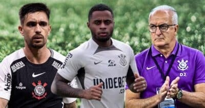 Igor Coronado, Palacios e Dorival Júnior (Foto: Reprodução / Corinthians / Montagem TV Foco)