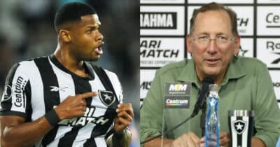 Textor tem veredito sobre retorno de Júnior Santos no Botafogo (Foto: Reprodução/Montagem TV Foco)