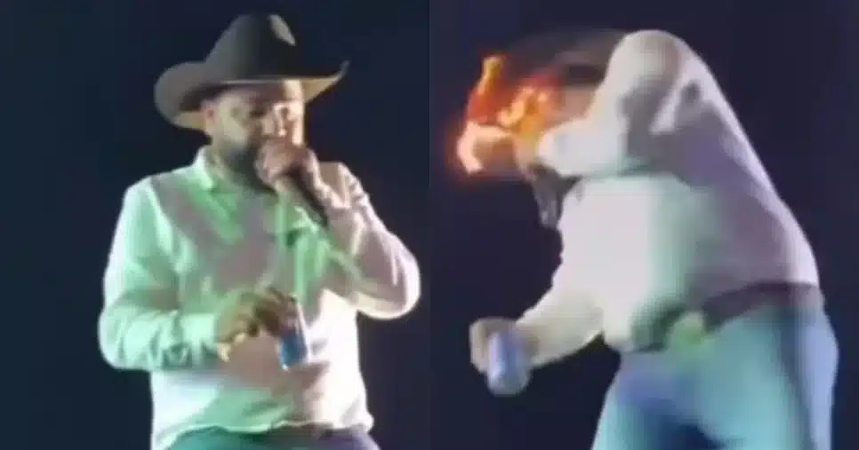 famoso cantor sertanejo sofre durante show (Foto: Reprodução)