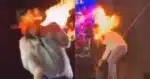 “Dor”: Cantor de dupla sertaneja sofre acidente e rosto pega fogo (Foto: Reprodução/Montagem TV Foco)